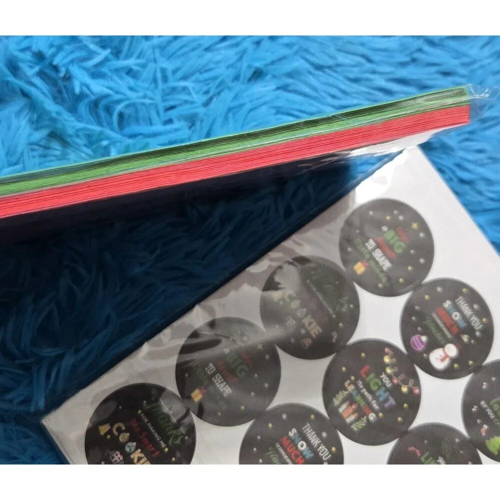 24 Pack Of Teacher Appreciation Holiday Themed Cards With Envelopes & Stickers